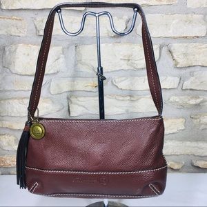The Sak Brown Pebble Leather Shoulder Bag Purse